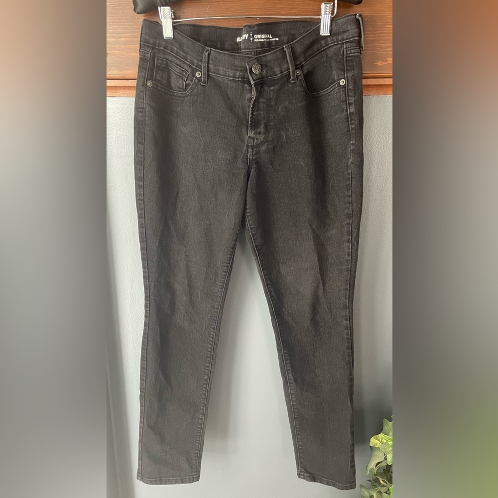Old‎ Navy Women's Faded Black Straight Leg Jeans Size 8S
